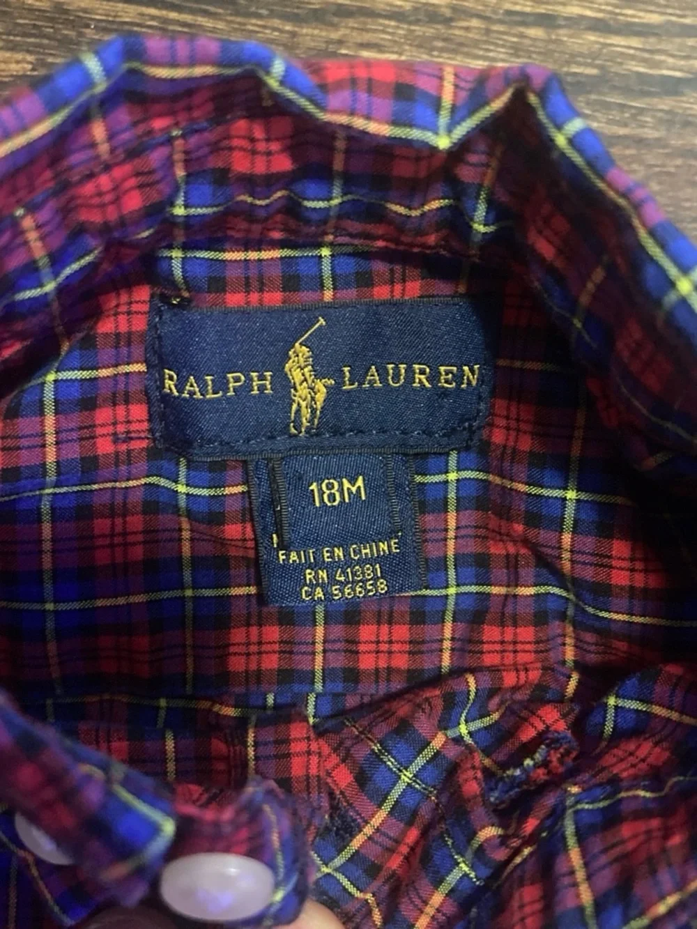 Ralph Lauren Red & Blue Plaid Button-Down Shirt